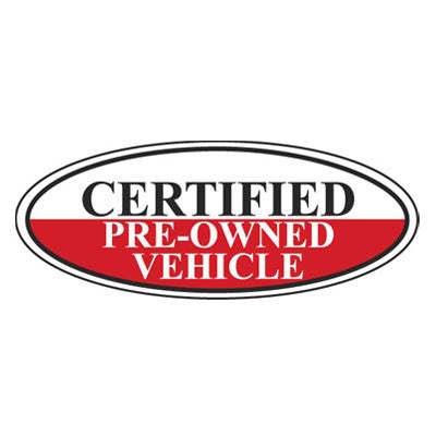Certified Pre-Owned Vehicle Oval Sign {EZ196-B}