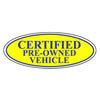 Certified Pre-Owned Vehicle Oval Sign {EZ196-C}