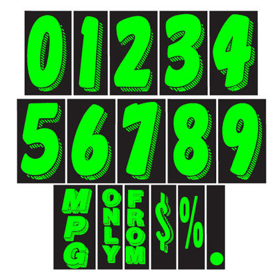 11 1/2 inch Chartreuse Adhesive Number {EZ113}