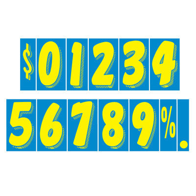 11 1/2 inch Blue & Yellow Adhesive Number {EZ114}