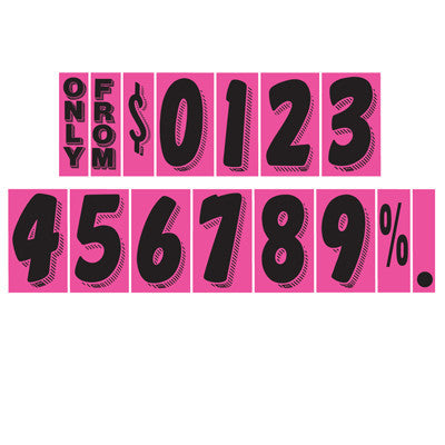 7 1/2 inch Hot Pink Adhesive Number {EZ140}