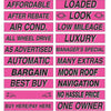 15 inch Hot Pink Adhesive Sign {EZ142} I