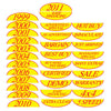 Red & Yellow Half Oval {EZ194-R}