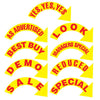 Red & Yellow Arrow Slogans {EZ195-R}