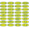 Yellow and Blue Oval Signs {EZ197-B}