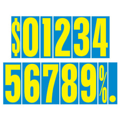 9 1/2 inch Blue & Yellow Adhesive Number {EZ211}