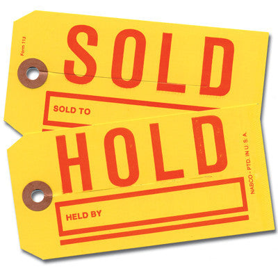 Jumbo Hold/Sold Tags {EZ216}