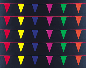 105ft. Spectrum Pennants 12"X18" {EZ320}