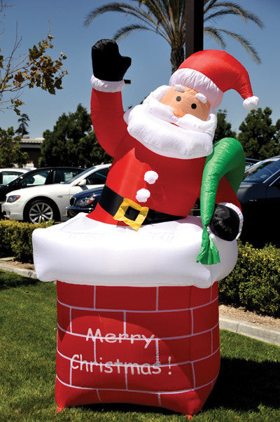 Holiday Inflatable - Santa with Chimney {EZ543-CHIMNEY}