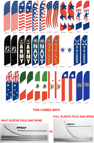 Novo Flag & Super Novo Banners - USA & Military -Flag and Pole and Spike