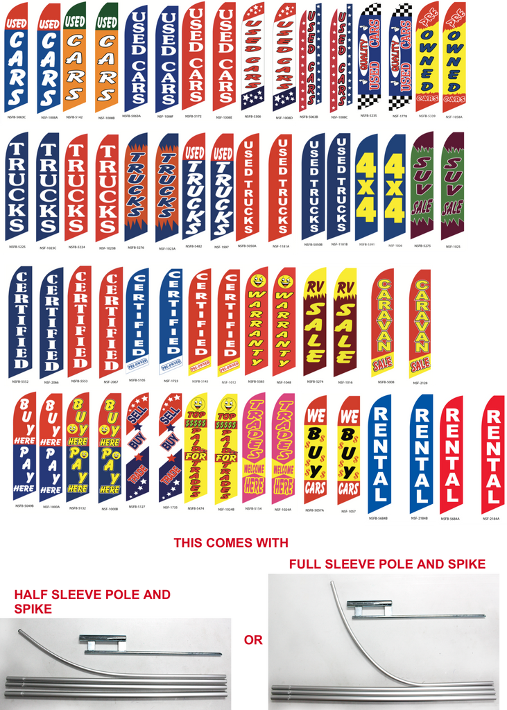 Super Novo Flag & Super Novo Banners - Used Car I - Flag and Pole and Spike