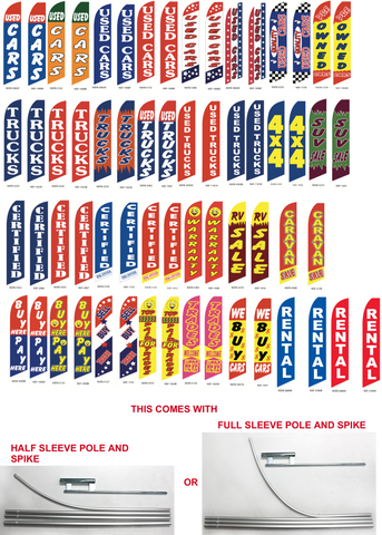 Super Novo Flag & Super Novo Banners - Used Car I - Flag and Pole and Spike