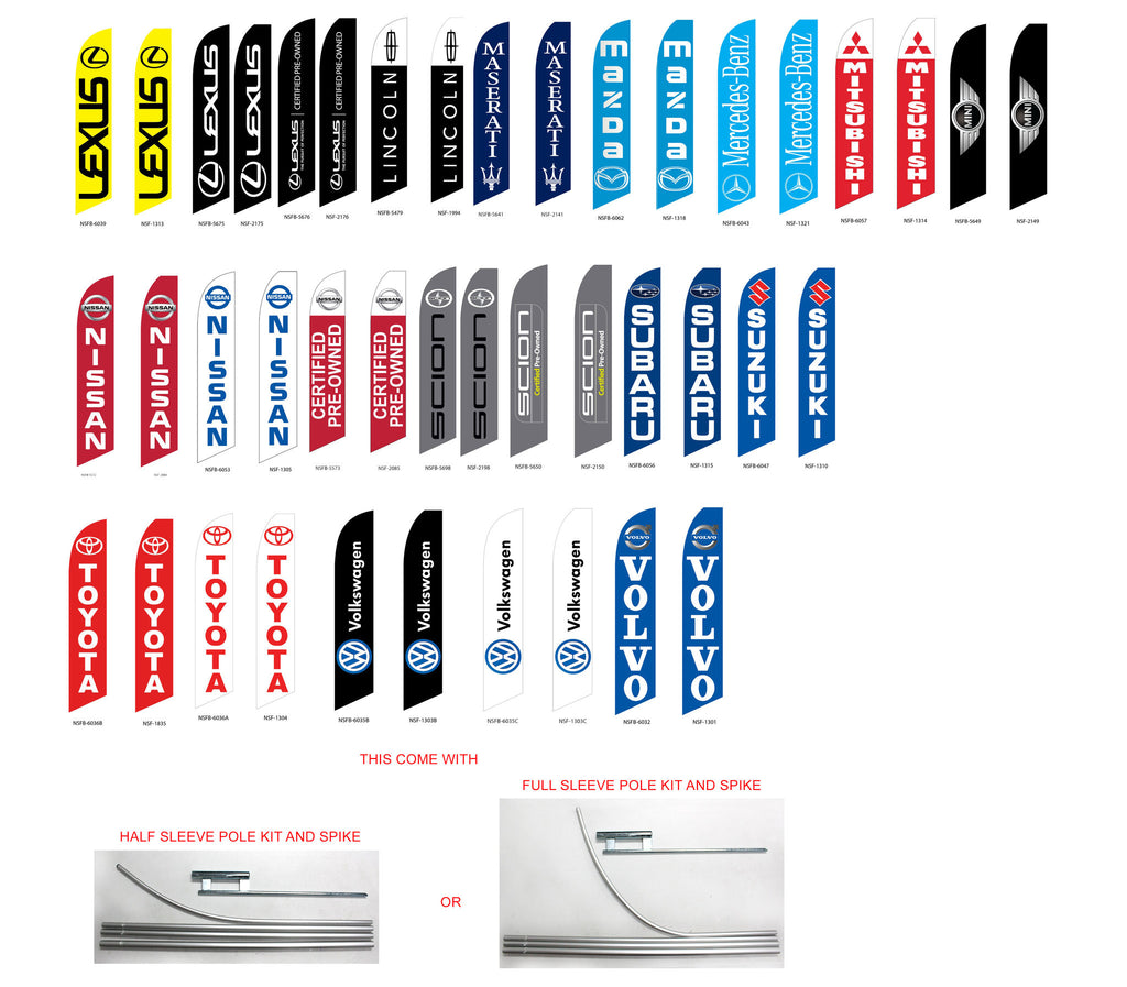 Super Novo Flag & Super Novo Banners - Auto Dealer II - Flag and Pole and Spike