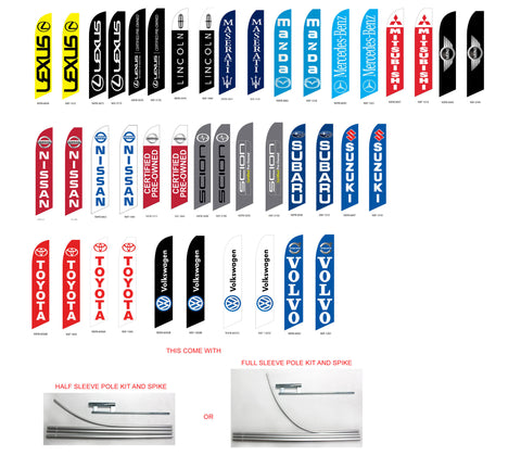 Super Novo Flag & Super Novo Banners - Auto Dealer II - Flag and Pole and Spike