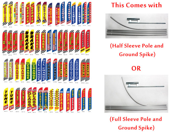 Super Novo Flag & Super Novo Banners - Auto Repair - Flag and Pole and Spike