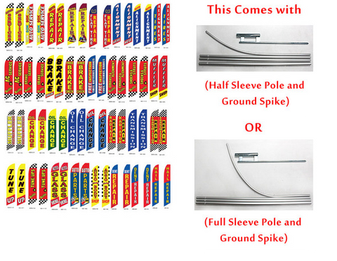 Super Novo Flag & Super Novo Banners - Auto Repair - Flag and Pole and Spike