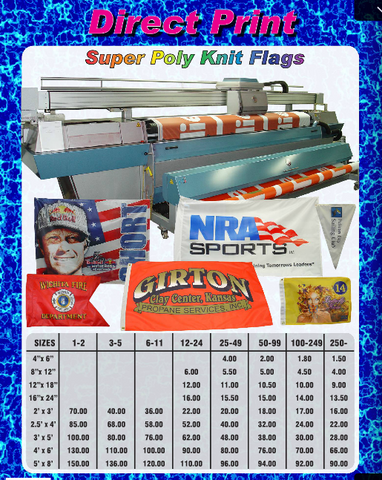 Direct Print - Super Poly Knit Flags