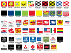 Clip-On Car Flags - Standard Print