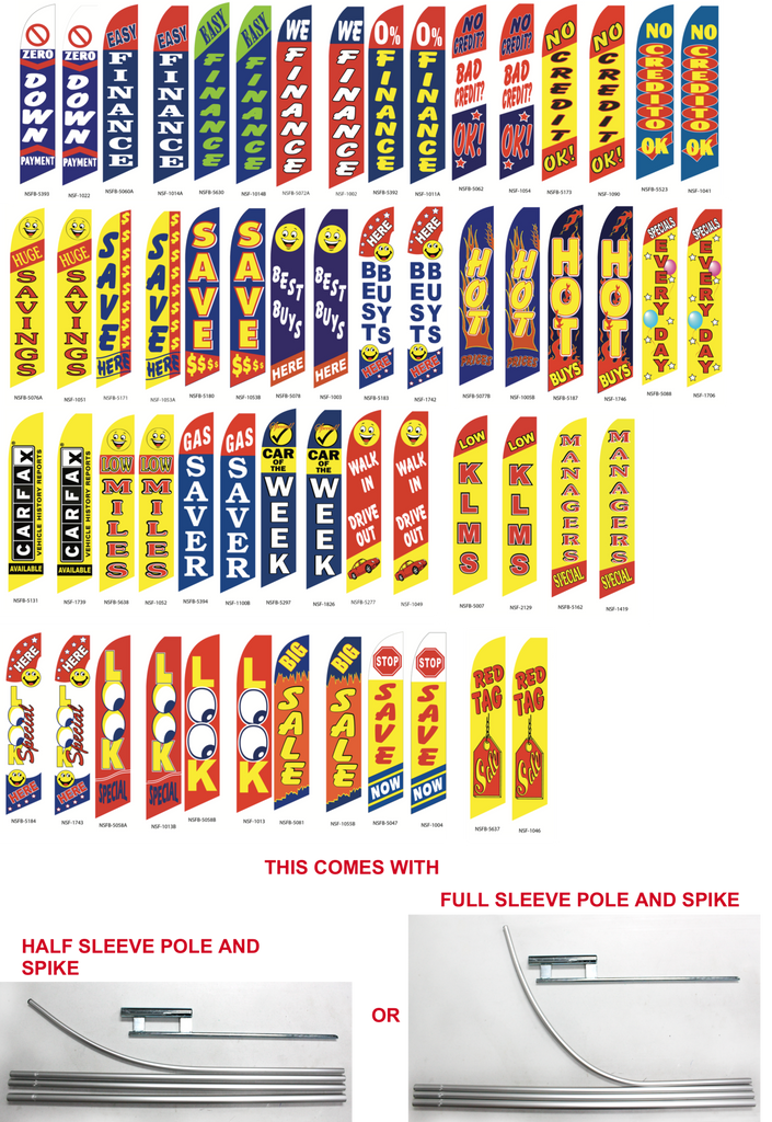 Super Novo Flag & Super Novo Banners - Used Car II -Flag and Pole and Spike